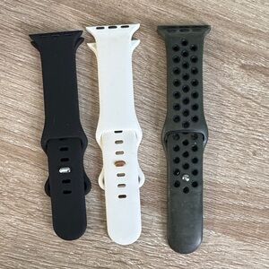 38mm Apple Watch Bands - Black, White, and Gray